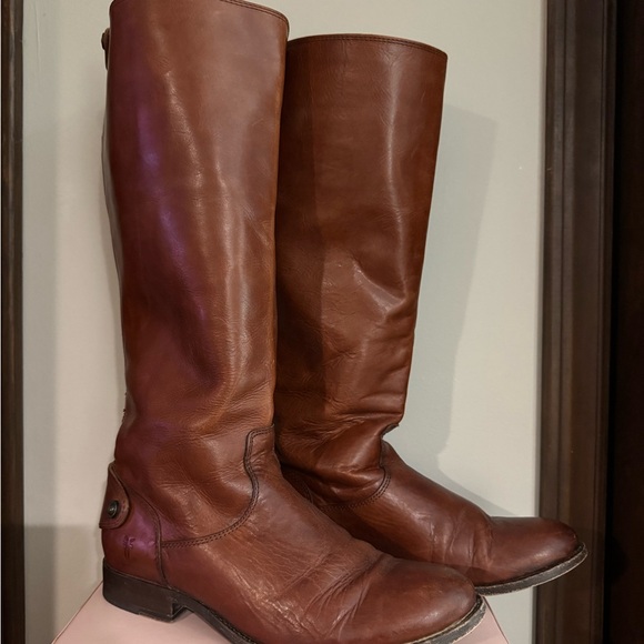 Frye Shoes - Frye Melissa Button Back Zip Tall Riding Boots - Wide Calf